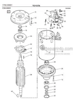 Photo 3 - Toyota SLL12.5F SLL16F Spare Parts Catalogue Powered Pallet Stacker 218909 SN715567-