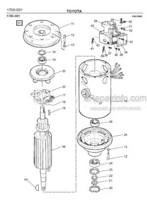 Photo 6 - Toyota SLL12.5F SLL16F Spare Parts Catalogue Powered Pallet Stacker 181511 SN413816-