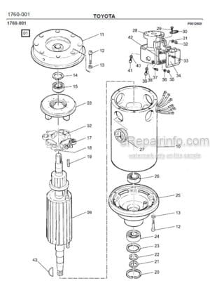 Photo 5 - Toyota SLL12.5F SLL16F Spare Parts Catalogue Powered Pallet Stacker 214077 SN579679-