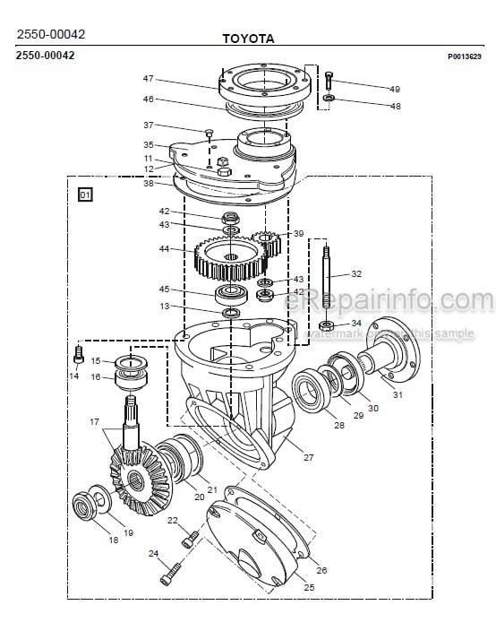 Photo 1 - Toyota SLL12.5 SLL13.5S Spare Parts Catalogue Powered Pallet Stacker 214079 SN579679-