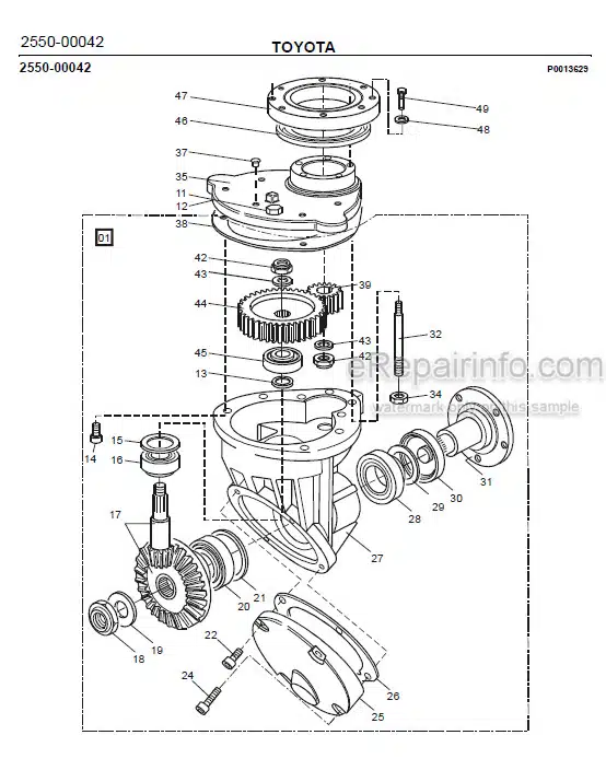 Photo 1 - Toyota SLL12.5 SLL13.5S Spare Parts Catalogue Powered Pallet Stacker 214079 SN579679-