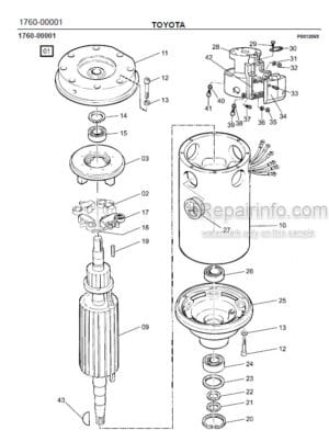 Photo 6 - Toyota SLL12.5 SLL13.5S Spare Parts Catalogue Powered Pallet Stacker 215791 SN705844-