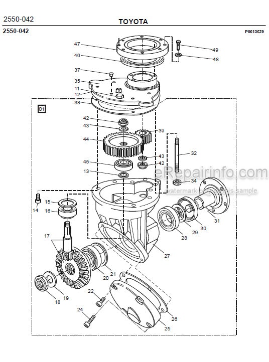 Photo 1 - Toyota SLL12.5 SLL13.5S Spare Parts Catalogue Powered Pallet Stacker 181496 SN413816-