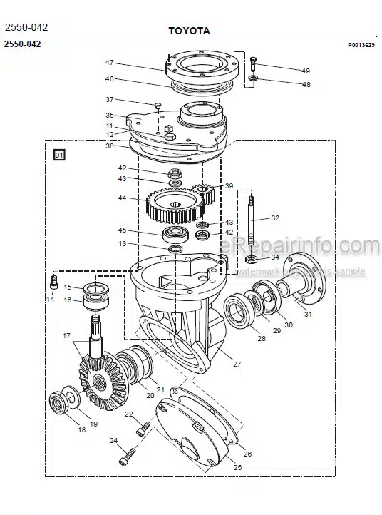Photo 1 - Toyota SLL12.5 SLL13.5S Spare Parts Catalogue Powered Pallet Stacker 181496 SN413816-