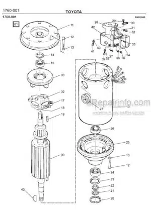 Photo 5 - Toyota SLL16 Spare Parts Catalogue Powered Pallet Stacker 169354 SN332667-354259