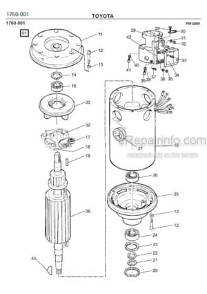 Photo 11 - Toyota SLL16 Spare Parts Catalogue Powered Pallet Stacker 180663 SN406473-