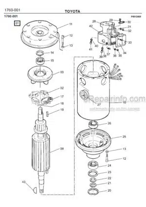 Photo 6 - Toyota SLL16 Spare Parts Catalogue Powered Pallet Stacker 180663 SN406473-