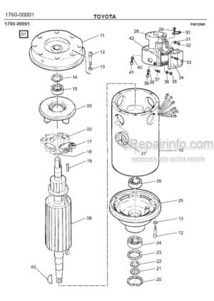 Photo 9 - Toyota SLL16 Spare Parts Catalogue Powered Pallet Stacker 214081 SN579679-