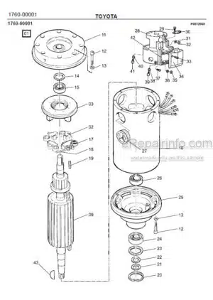 Photo 3 - Toyota SLL16 Spare Parts Catalogue Powered Pallet Stacker 215795 SN705844-