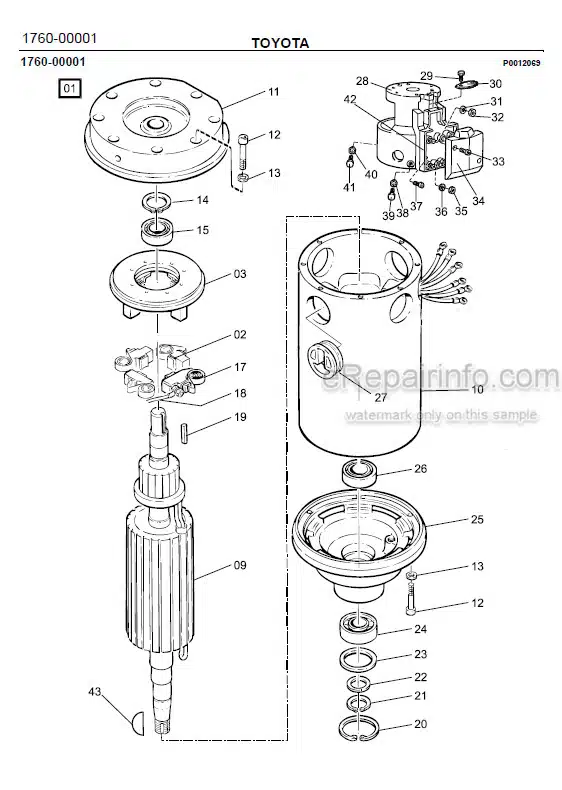 Photo 1 - Toyota SLL16 Spare Parts Catalogue Powered Pallet Stacker 215795 SN705844-