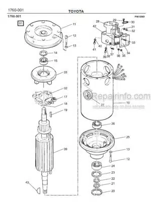 Photo 5 - Toyota SLL16 Spare Parts Catalogue Powered Pallet Stacker 209089 SN561133-