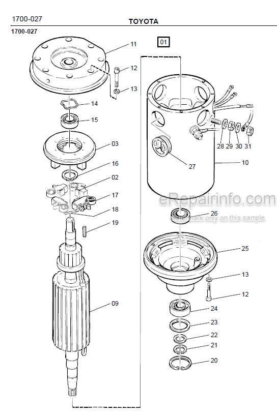 Photo 1 - Toyota SM10 SM12 Spare Parts Catalogue Powered Pallet Stacker 174376 SN350497-