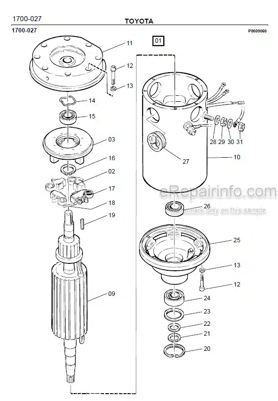 Photo 1 - Toyota SM10 SM12 Spare Parts Catalogue Powered Pallet Stacker 182041 SN412520-