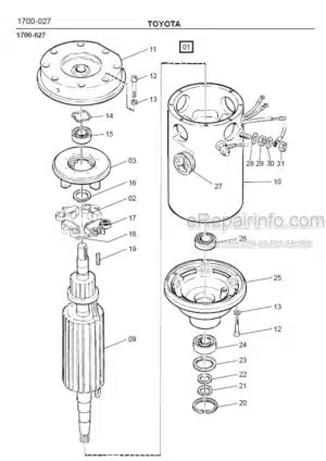 Photo 10 - Toyota SM12F Spare Parts Catalogue Powered Pallet Stacker 174378 SN350497-