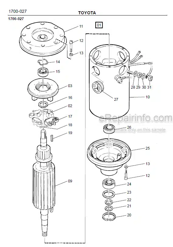 Photo 1 - Toyota SM12F Spare Parts Catalogue Powered Pallet Stacker 178360 SN361808-