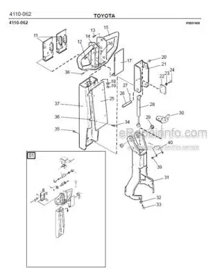 Photo 1 - Toyota SM12S Spare Parts Catalogue Powered Pallet Stacker 182042 SN412520-