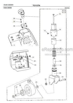 Photo 6 - Toyota PP13 Spare Parts Catalogue Powered Pallet Truck 247336 SN981008-