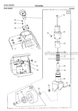 Photo 6 - Toyota PP13 Spare Parts Catalogue Powered Pallet Truck 247336 SN981008-