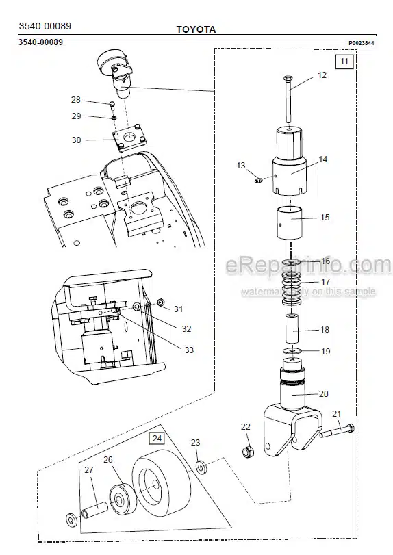 Photo 1 - Toyota SP10 SP10S Spare Parts Catalogue Powered Pallet Truck 237398 SN947624-
