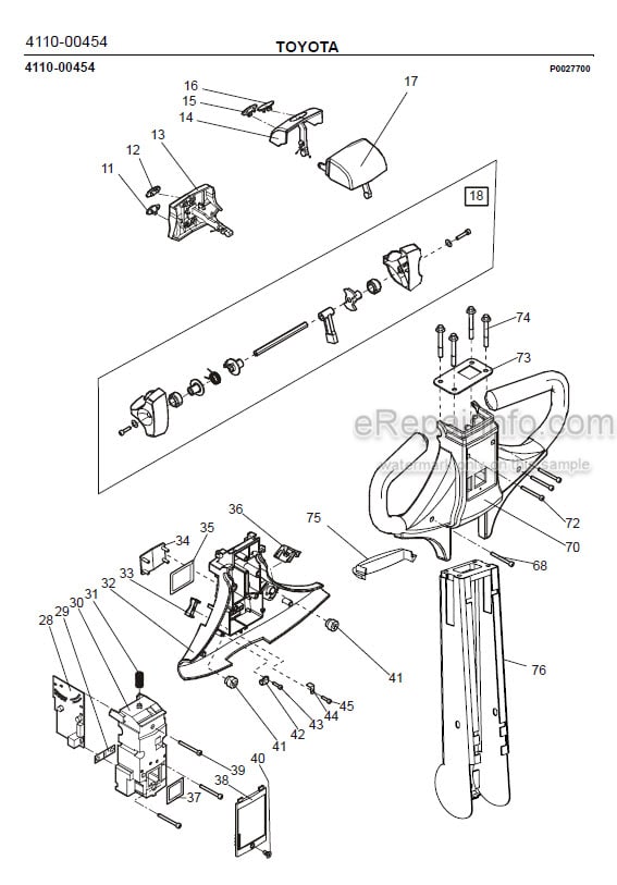 Photo 1 - Toyota SP10 SP10S Spare Parts Catalogue Powered Pallet Truck 239070 SN956112-