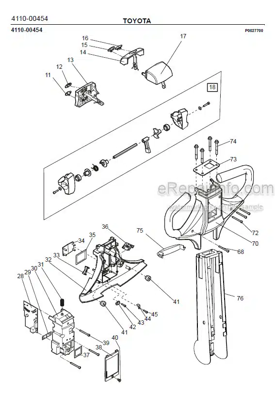 Photo 1 - Toyota SP10 SP10S Spare Parts Catalogue Powered Pallet Truck 239070 SN956112-